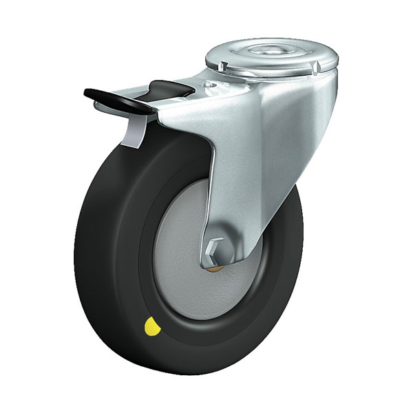 Swivel Castor With Total Lock Institutional Series 315R, Wheel EL